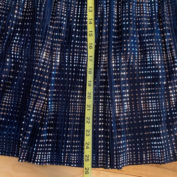 Anthro Sabina Musayev Cassia Shine Midi Skirt Pleated Metallic - Picture 10 of 10